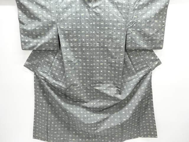 JAPANESE KIMONO / HITOE / TSUMUGI / WOVEN KASURI PATTERN